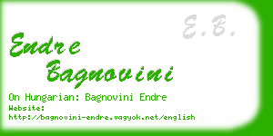 endre bagnovini business card